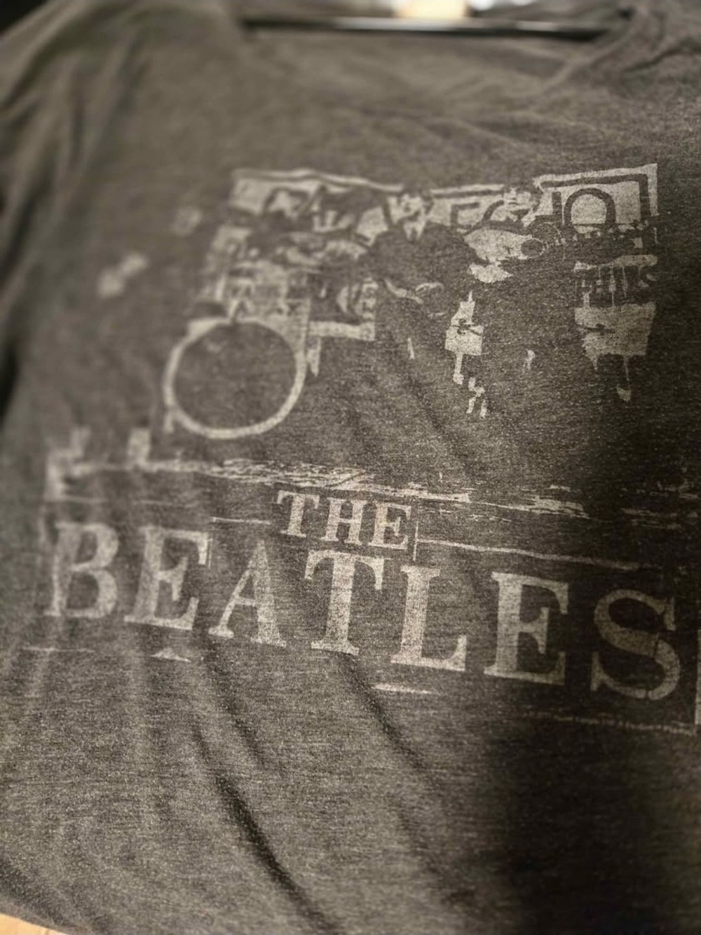 The Beatles Graphic Tee - Charcoal Crew Neck Shirt MEDIUM